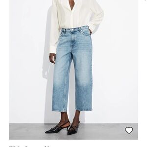& Other Stories Cropped Wide Leg Jeans